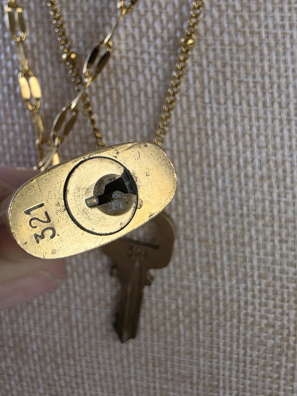 Louis Vuitton Lock & Key Necklace Set on Unbranded Layered Chains - Picture 4 of 8